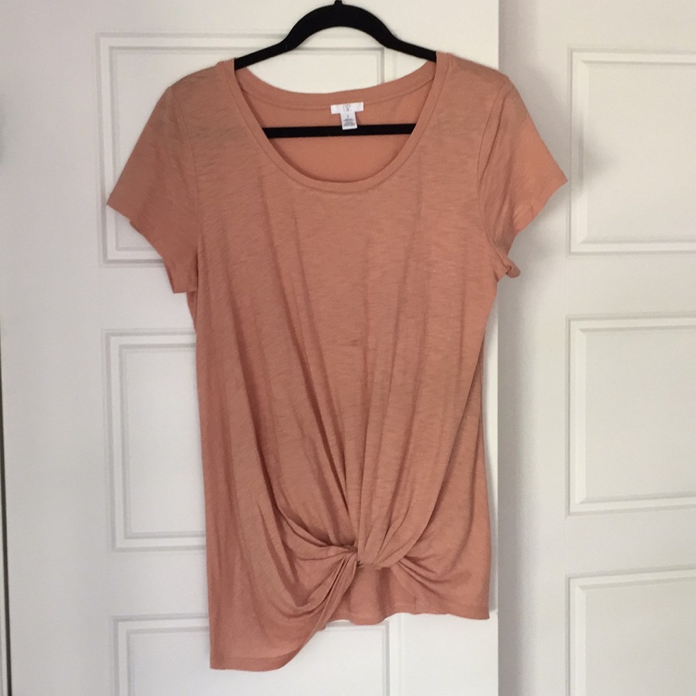 BP peach twist front tee - S